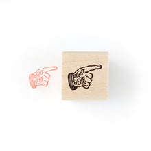 Load image into Gallery viewer, Pointing Hand Rubber Stamp