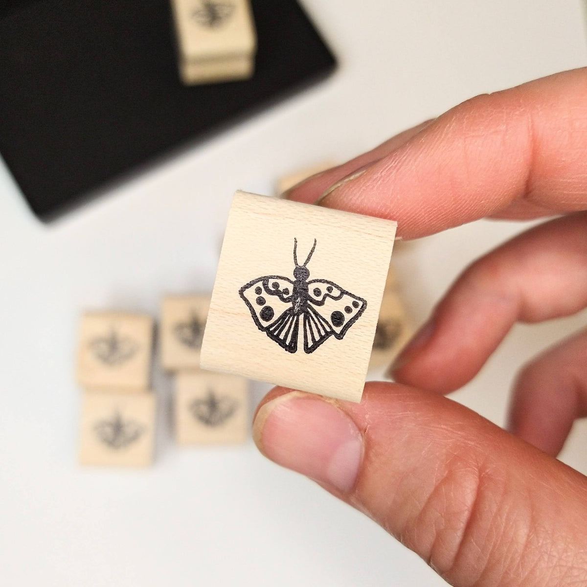 Butterfly Mini Stamp Peppercorn Paper