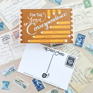 Love of Correspondence Postcard