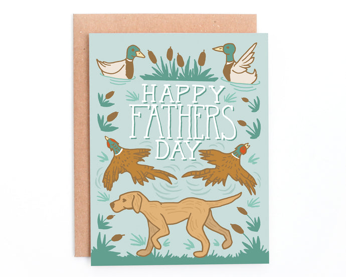 Outdoor Duck and Pheasant Father's Day Card