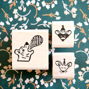 Hello Bear Rubber Stamp