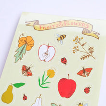 Load image into Gallery viewer, Fruits &amp; Flowers Sticker Sheet