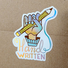 Load image into Gallery viewer, Handwritten Hand Holographic Sticker