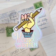 Load image into Gallery viewer, Handwritten Hand Holographic Sticker