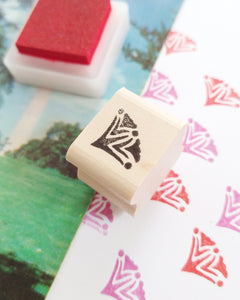 Double Flower Corner Stamp