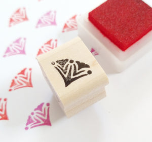 Double Flower Corner Stamp