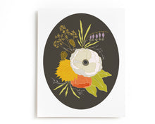 Load image into Gallery viewer, Gray Floral Arrangement Art Print