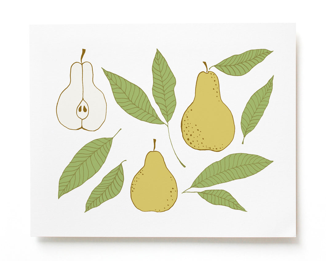 Pear Botanical Fruit Art Print