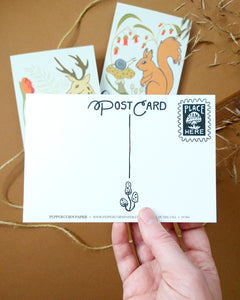 Snail Mail Forest Animal Postcard