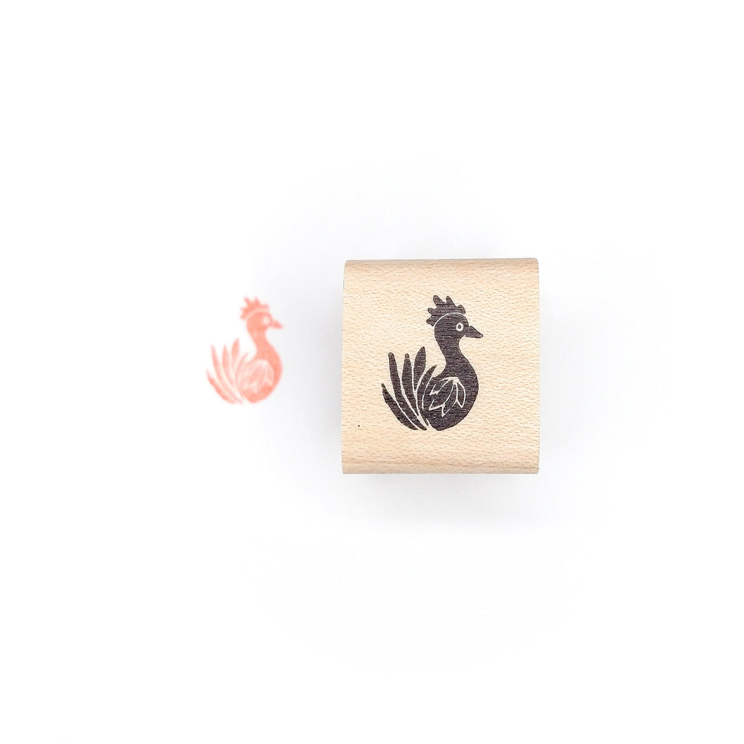 Folk Art Chicken Mini Stamp